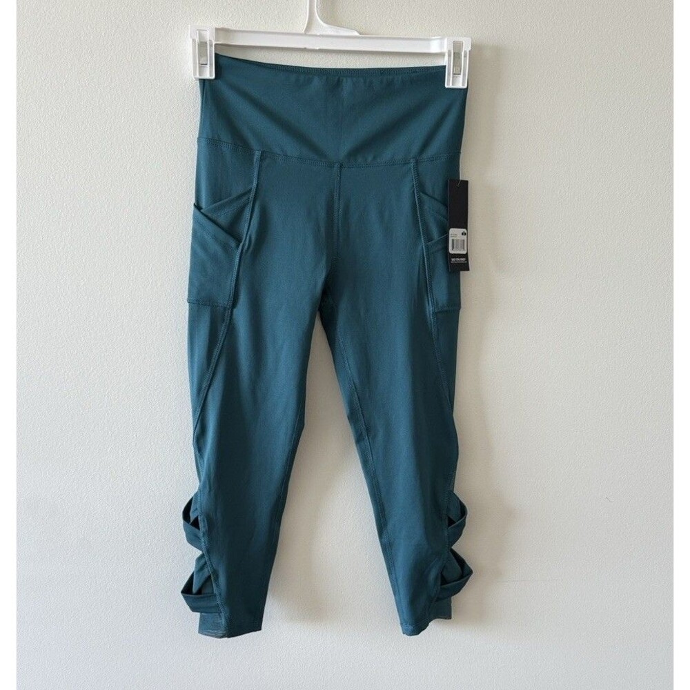 Bali Leggings Teal Size Medium Pockets Mesh Details